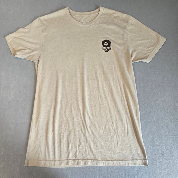 Zero Foxtrot Ronin Japanese Samurai Face Cream Ivory T-shirt Mens Medium - Picture 1 of 8
